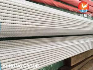 China ASTM A213 UNS S30403 / 304L / WNR 1.4306 Stainless Steel Corrugated Finned Tube on sale 