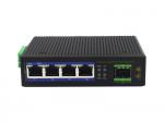 Industrial Gigabit Ethernet Switch 5 Port DIN Rail Mountable 4 PoERJ45 +1 SFP Slot