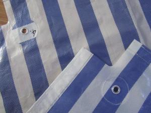 China stripe color poly tarp,sunshade plastic sheet,hot sale high quality tarpaulin on sale 