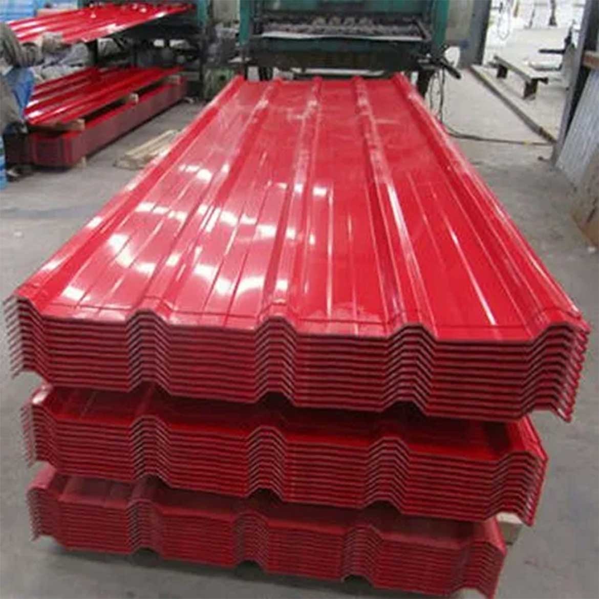 angled shape roofing sheets Red Color Coated Steel Roof Sheet PPGI PPGL