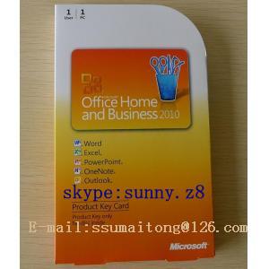 China Microsoft Office 2010 Key Code , FPP Key for Office Home Business 2010 Product Key Card Office 2010 Home Business PKC on sale 