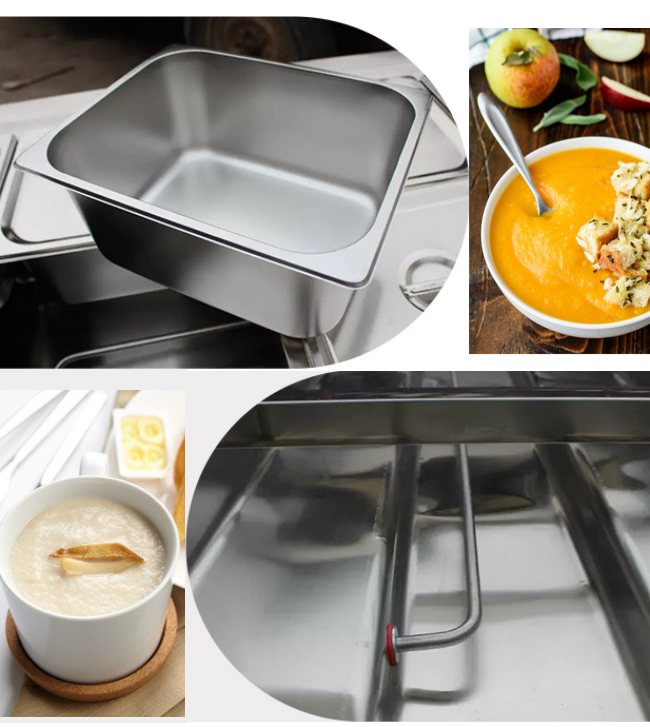 Electric Simple Type Bain Marie Cabinet Stainless Steel Food Warmer Insulation Soup Pool