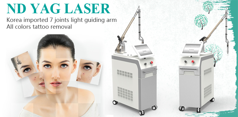 Powerful 1064nm/532nm laser tattoo removal Q Switch Nd Yag Laser Tattoo Removal / Pigment Removal Device