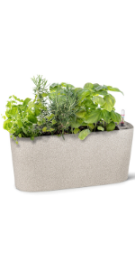 large self watering planter windowsill rectangular herb garden pot indoor outdoor container pot