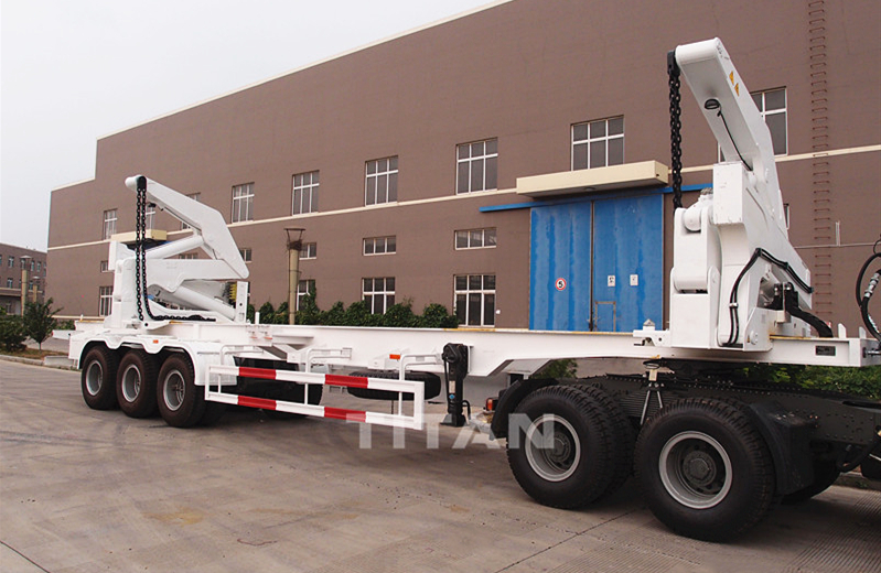TITAN 45 tonne side loader container loading semi trailer for UAE
