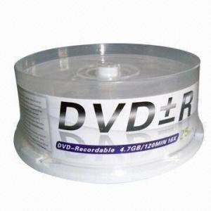 China Write-once DVD-Recordable with Shiny Silver Top Surface on sale 