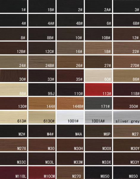 Yaki Hair Color Chart