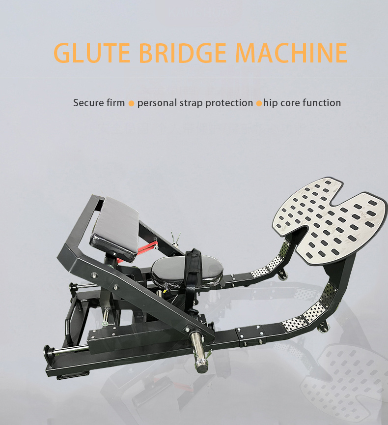 Gym Commercial Plate Loaded Hip Thrust Machine Hip Thruster Glute Bridge Machine