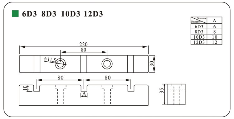Manufacturers 10KV portable steel 8D3 flexible busbar support