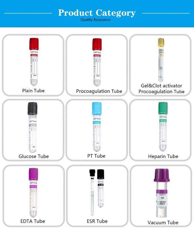 Disposable Gel&Clot Activator Tube Type PET or Glass Material Sterilized Vacuum Blood Collection Tube 1