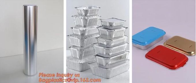 Rectangle Shaped Disposable Aluminum Foil Pan Take-Out Food Containers With Aluminum Lids/Without Lid 5