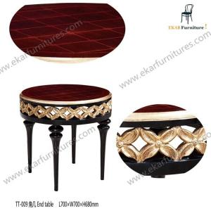 Hand Carved Furniture Moroccan End Table Small Round Coffee Table