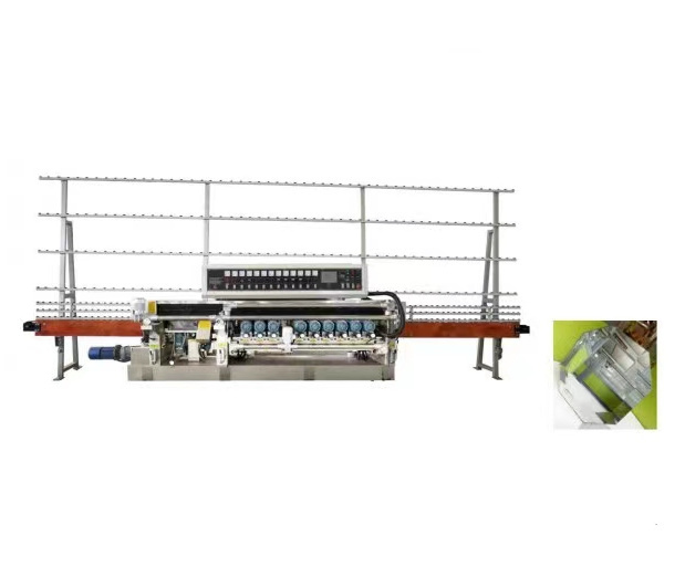 9 Spindle Vertical Glass Straight Line Beveling Machine