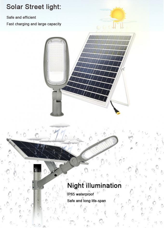 High power solar street light Waterproof outdoor ROHS 150W 16500lm 590*270*110mm Solar Garden Street Light 2