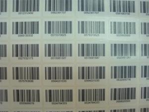 China bar codes stickers on sale 