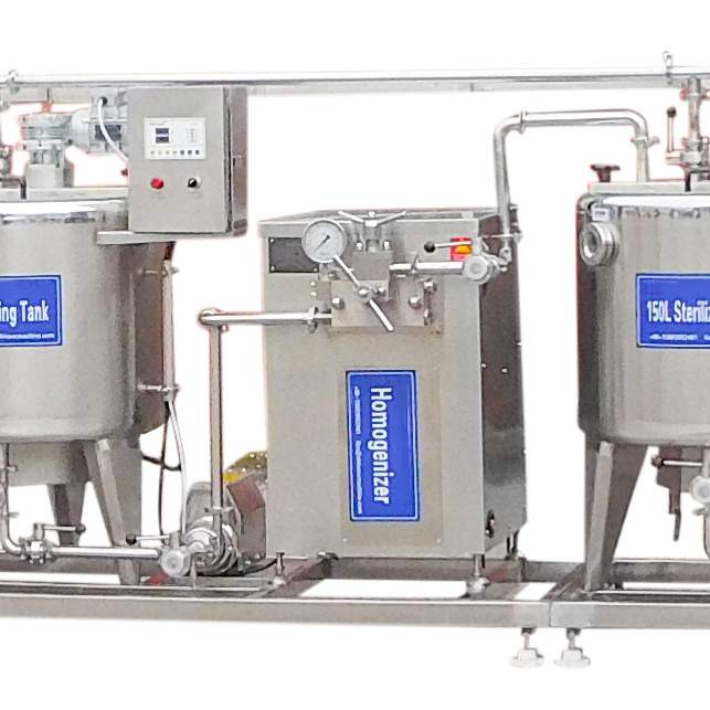 Juice Ice Cream Milk Homogenization Machine 100L 300L 500L 1000L Processing Line High Pressure Homogenizer Liquid Food Manufacturing Equipment