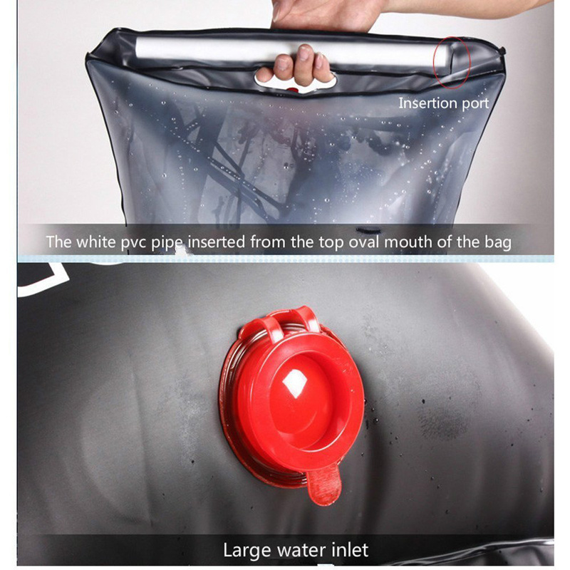 Outdoor PVC Portable Solar Shower Bag for Camping