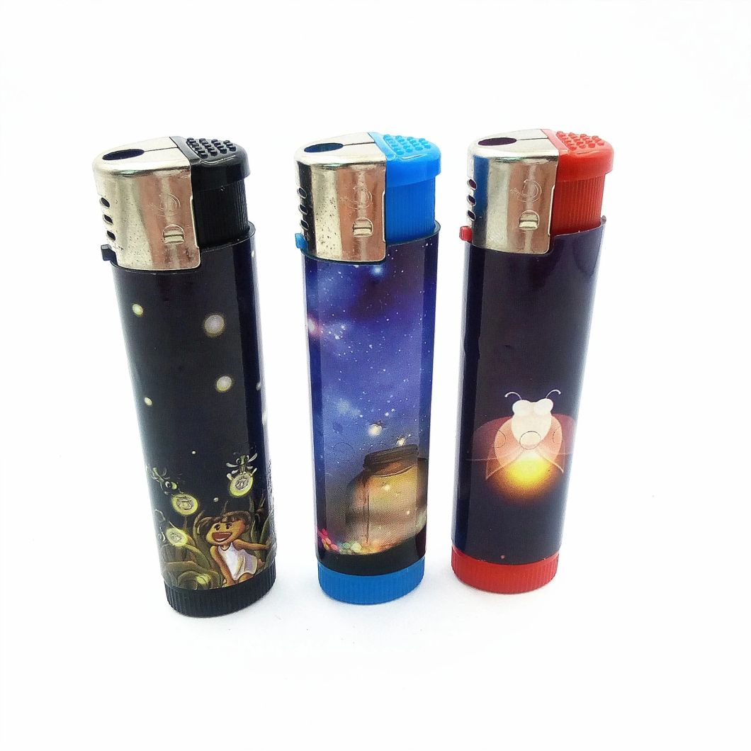 Dy-1701 LED Lamp Plastic Gas Electric Fire Lighter with Unique Style