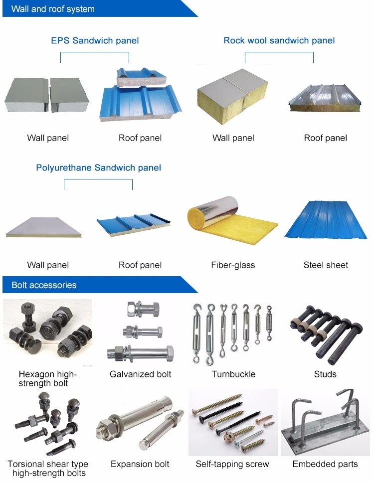 Prefab Steel Structure Metal Workshop Prefabricated Warehouse Construction Material