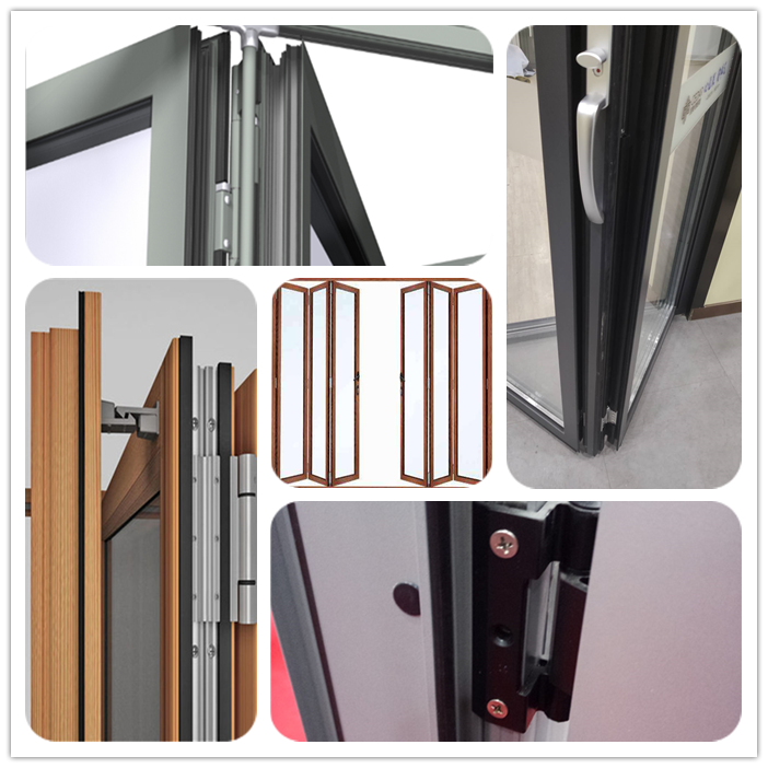 aluminium folding tempered glass sliding glass door system price