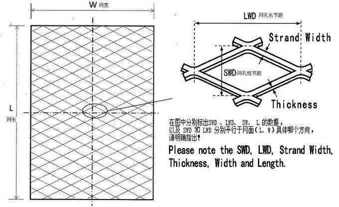 Galvanized Expanded Metal Mesh, SWD4mm*LWD: 8mm diamond shape, Thickness: 0.5mm