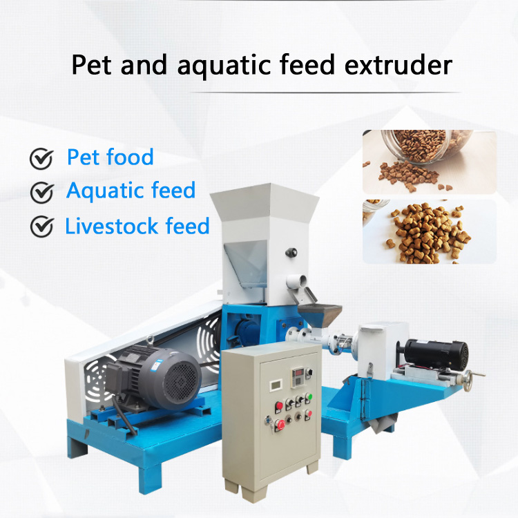 250kg Animal Food Mixer Producing Floating Fish Feed Pellet Extruder Machine Pet Feed Production Line