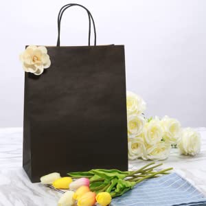 Black Kraft Paper Bags with Handle