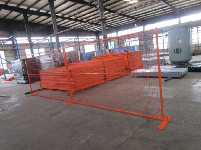 Orange Temporary Fencing Panels Rental For Theft Prevention / Crowd Control