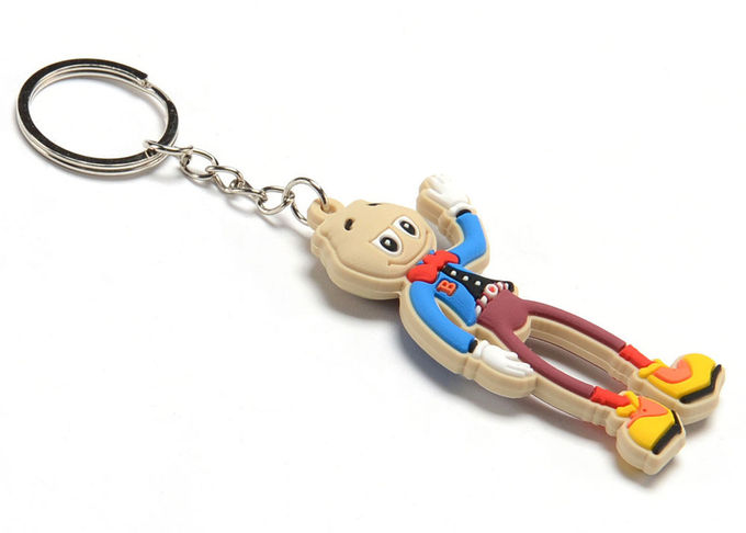 Advertising Promotional Gifts Personalized Soft Touch PVC Rubber Keychains With 2D/3D Moulded or Printed Custom Logo