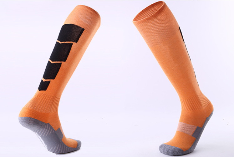 Fashion Custom Sports Socks / Yellow Or White Youth Football Socks