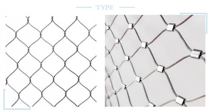 316 Material Animal Enclosure 7x19 Stainless Steel Wire Rope Zoo Mesh