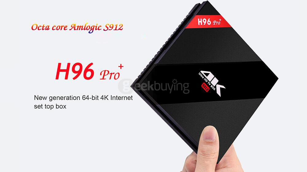 H96 PRO Plus Android 7.1 Amlogic S912 TV BOX KODI 4K 3G/32G 802.11AC WIFI 1000M LAN