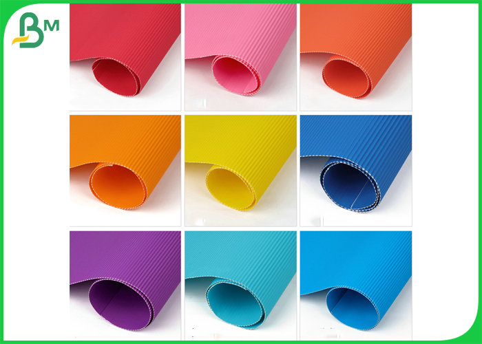 Gift Wrapping Colored Corrugated Board 150g 2ply Paper Sheet For Handwork