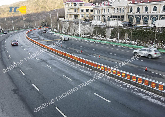 PU EVA Highway Rotating Barrier Guardrail Customization 5