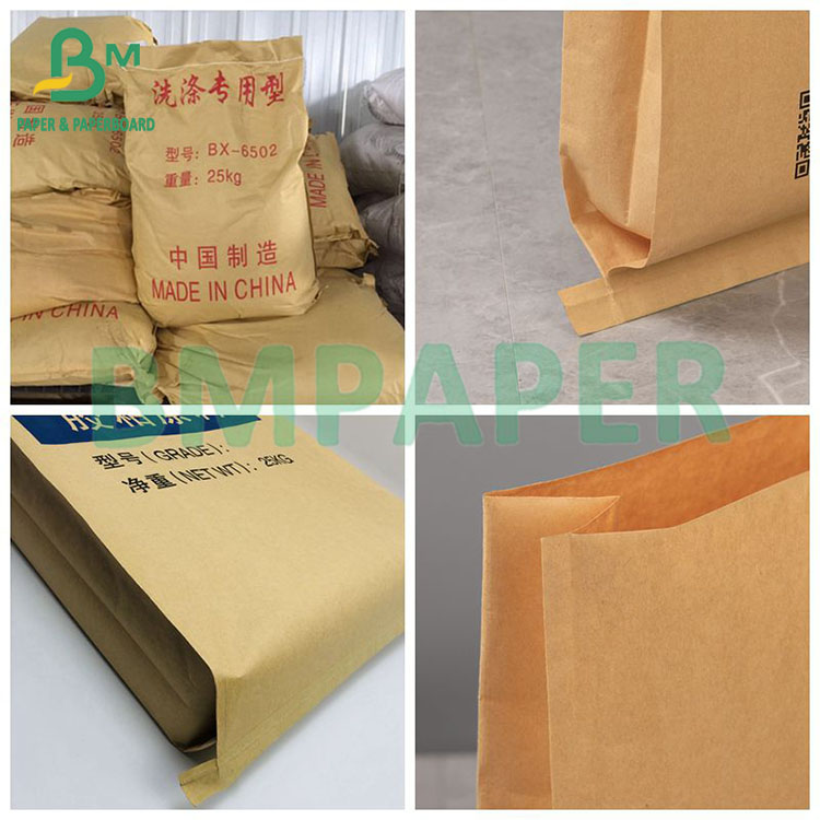 75gsm 90gsm Brown Kraft Paper High Strength Cement Bag Paper Rolls packing