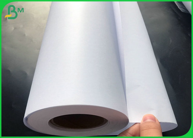 Uncoated 24 Inch 36 Inch Plotter Paper , 70gsm 80gsm Plotter Paper For Garment
