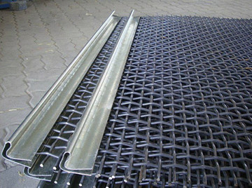 High Manganese 65MN Woven Vibrating Screen Mesh With Clamp Bending 4