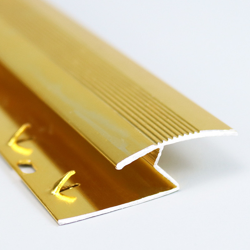 Dependable performance durable golden alloy aluminum metal carpet edging cover strip trim tile