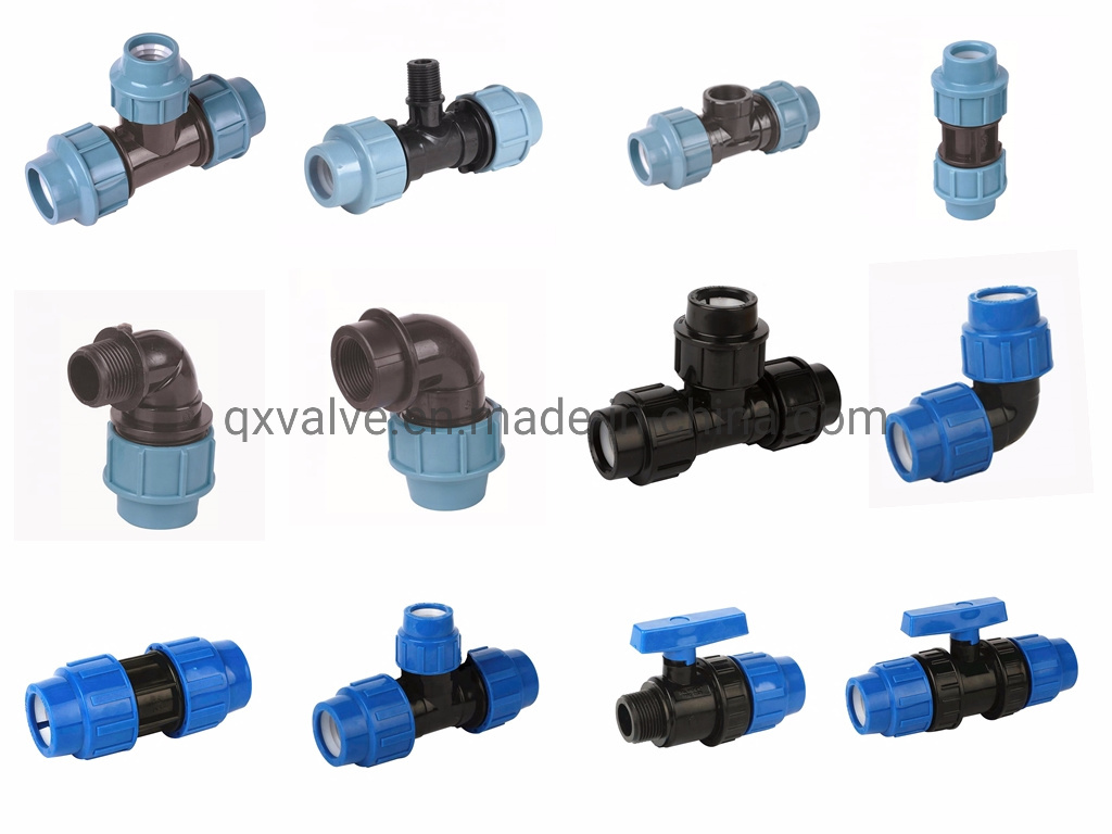 New Material Irrigation Water Supply PP Compression Fittings Elbow Pipes 90 Degree Elbow