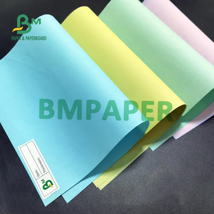 55gsm 50gsm Colorful Carbonless Copy Paper For Bills NCR Paper 610 X 860mm Ream Pack