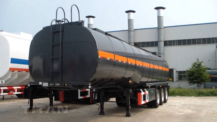 Heating Bitumen Asphalt Tank Trailer With Insulating Layer