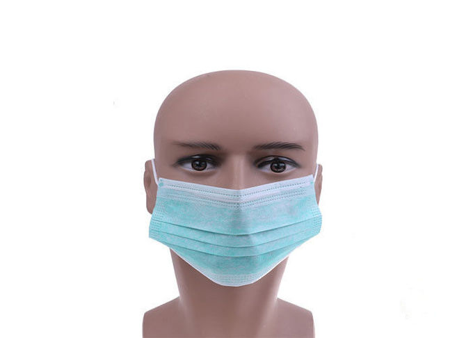 Adults Sterile Blue Disposable Mask , Disposable Mouth Mask Eco - Friendly