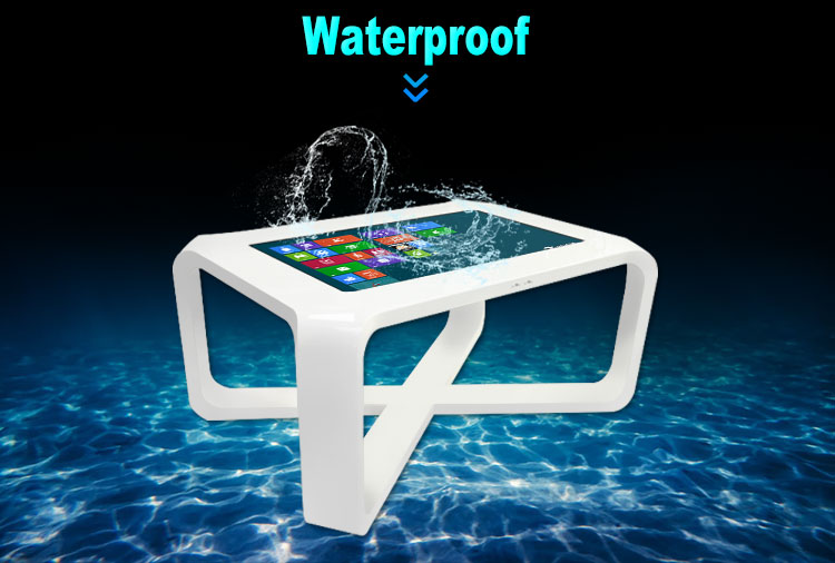 Multi media waterproof interactive multi touch table for dining hall