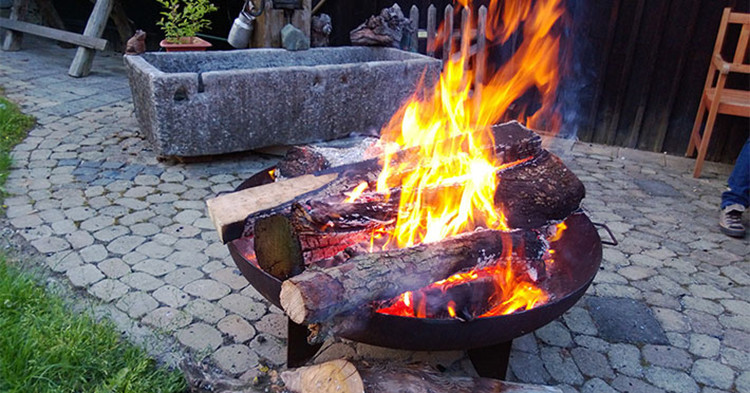 Steel Fire Pit Morden Black Garden Corten Steel Round Outdoor Fire Bowl 