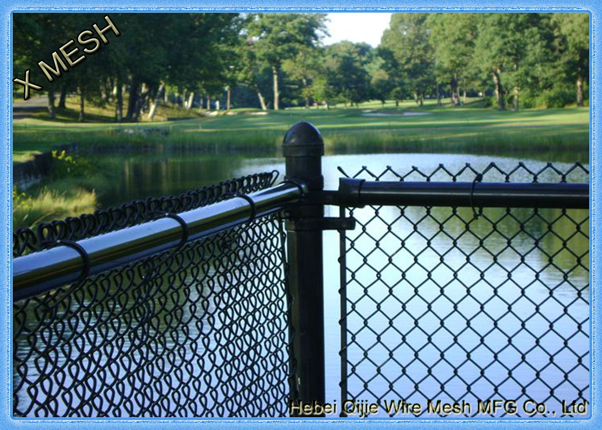 black colored chain link fence