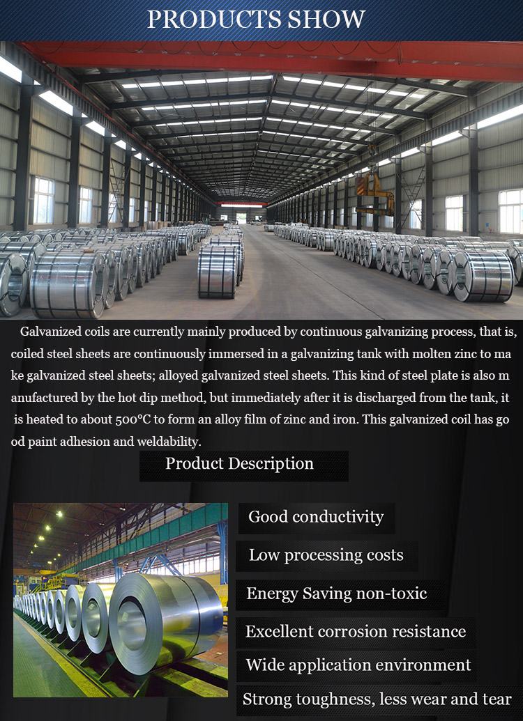 Factory direct sale Cold Rolled Hot Dipped zinc coated galvanized steel coil