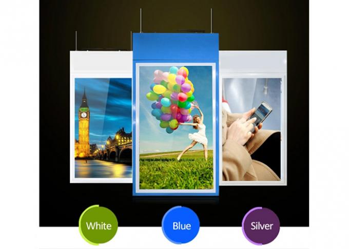 43" 49" Double Sided LCD Display , Hanging LCD Window Display Super Flat Enclosure