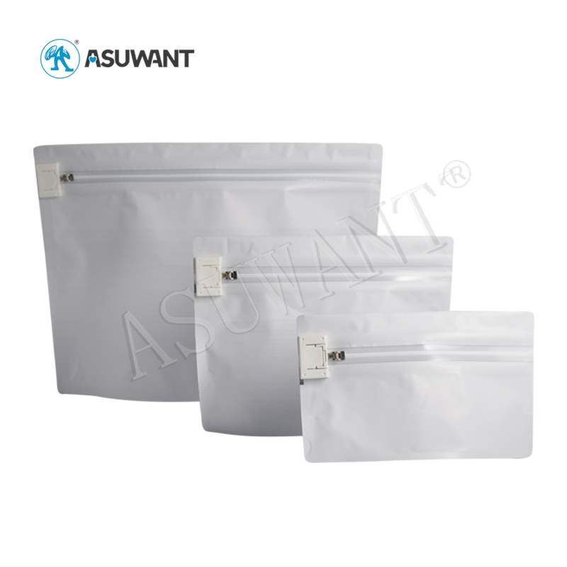 Matte White Child Resistant Bags Resealable Packaging For Private Doctors