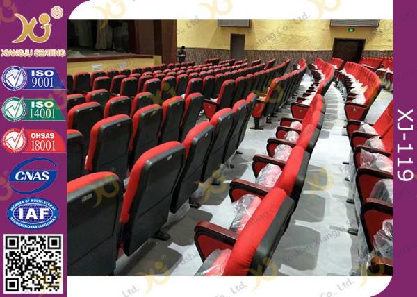 Red Color Plastic Church Chairs Conference Auditorium Hall Seats