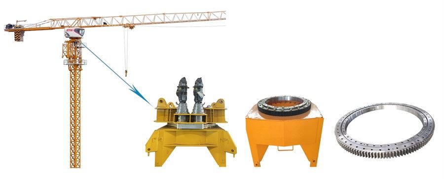 Tower crane slewing bearing application